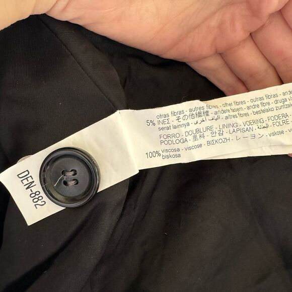 ZARA Tweed Boucle Wool Blend Oversized Coat Size Medium Grey Longline - Picture 9 of 12